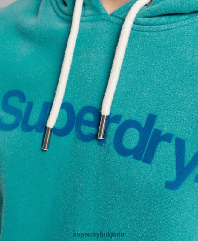 Superdry облекло N00H6073 син Жени суичър с лого на 80-те