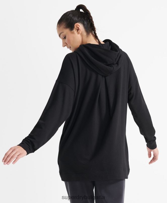 Superdry облекло N00H6080 черен Жени гъвкава спокойна качулка