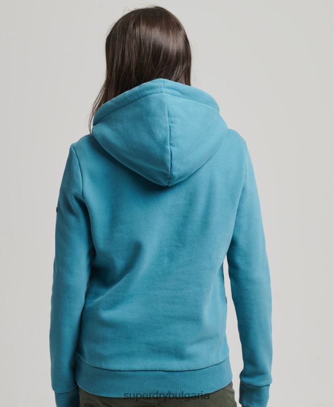 Superdry облекло N00H6081 зелено Жени качулка за пътуване