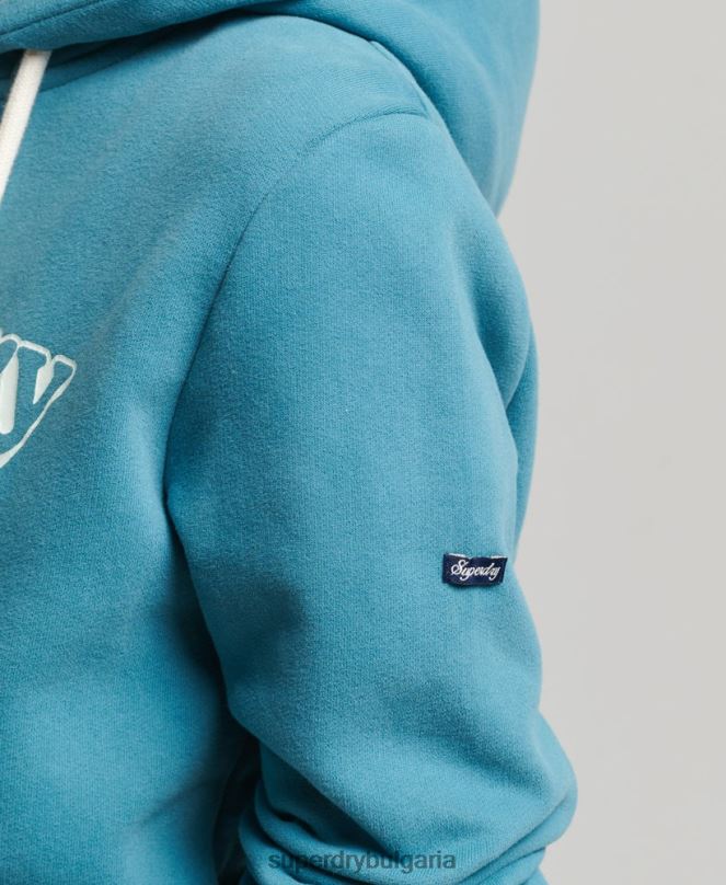 Superdry облекло N00H6081 зелено Жени качулка за пътуване