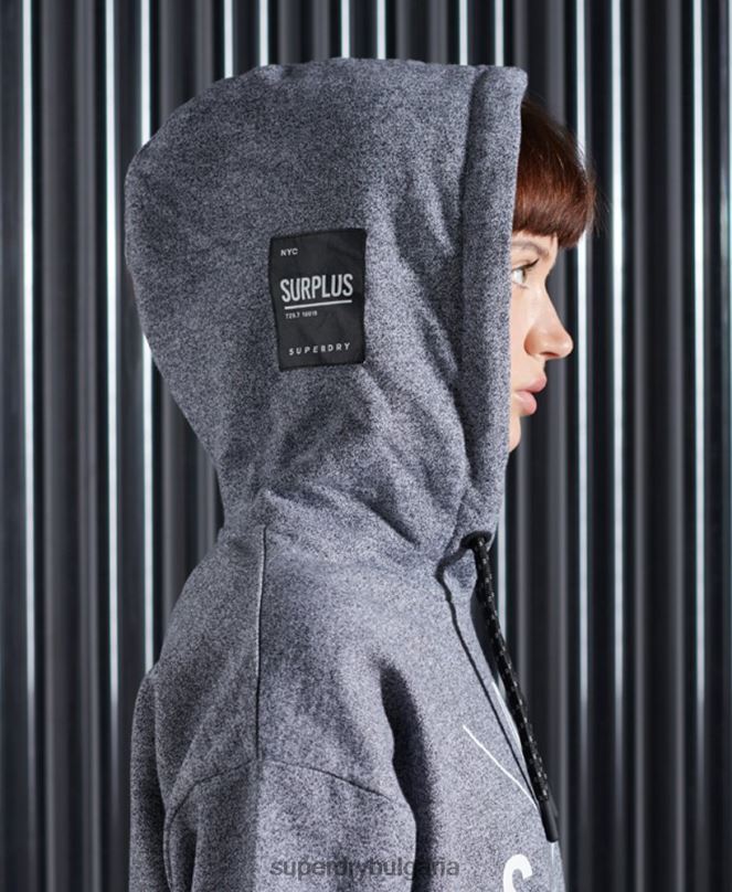 Superdry облекло N00H6088 сиво Жени излишна качулка