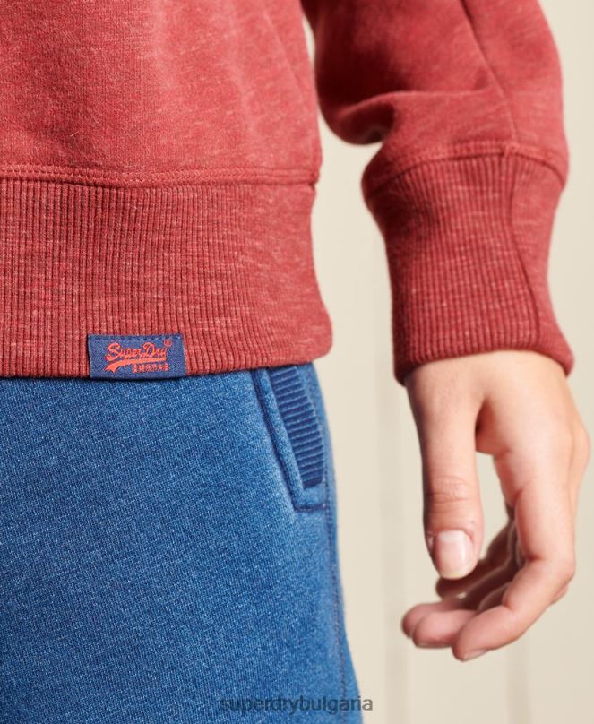 Superdry облекло N00H6095 червен Жени винтидж суичър с лого crew