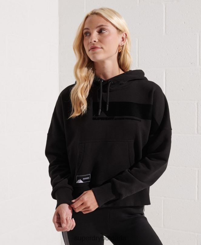 Superdry облекло N00H6096 черен Жени черна качулка за планински спорт