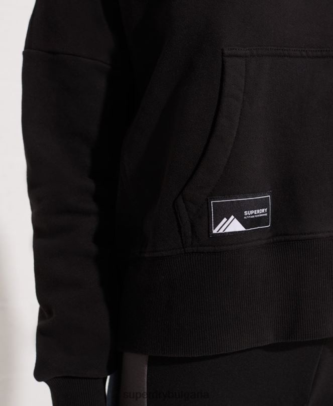 Superdry облекло N00H6096 черен Жени черна качулка за планински спорт