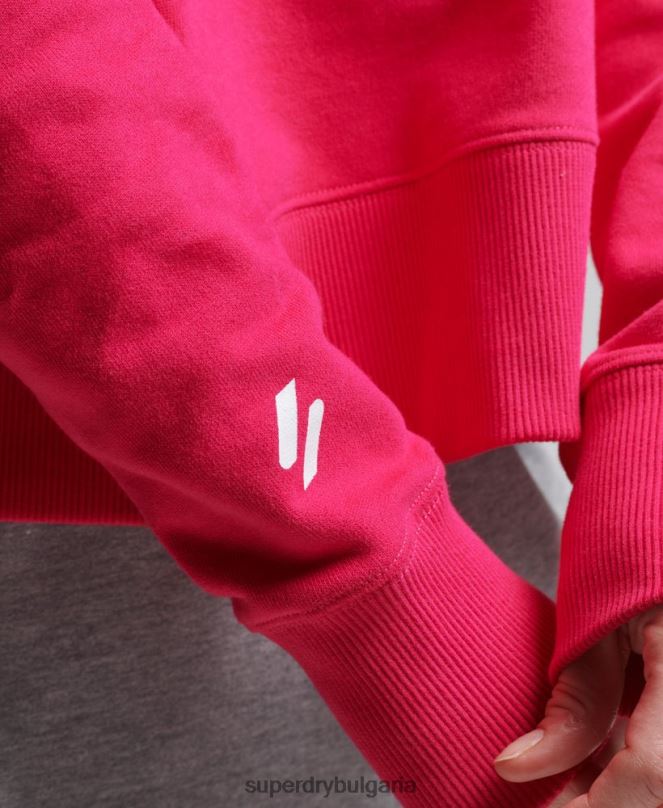 Superdry облекло N00H6098 розово Жени код core sport crop box hoodie