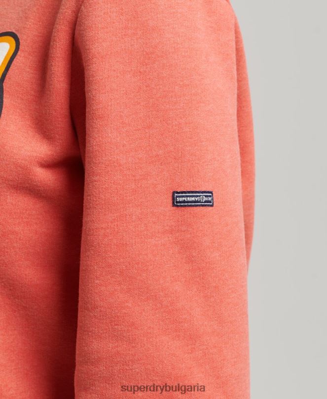 Superdry облекло N00H6116 оранжево Жени ретро купър носталгия качулка