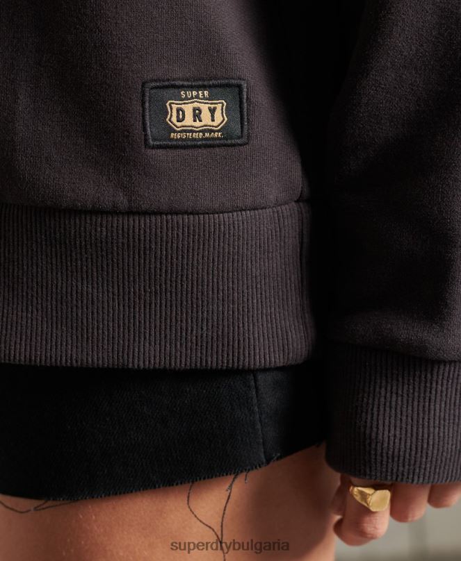 Superdry облекло N00H6118 черен Жени суичър на бохемска група