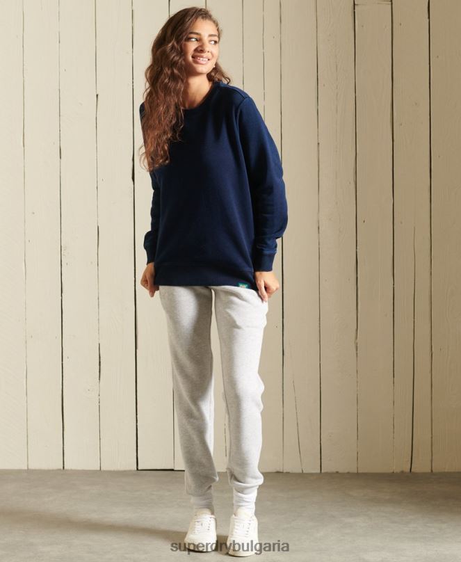 Superdry облекло N00H6120 тъмно синьо Жени винтидж суичър с лого crew