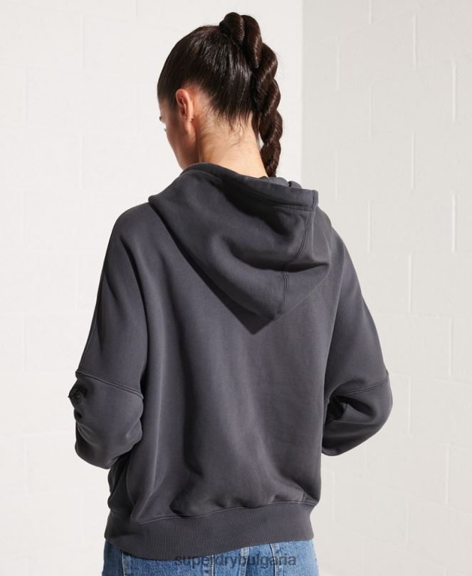 Superdry облекло N00H6144 черен Жени суичър с графична експедиция