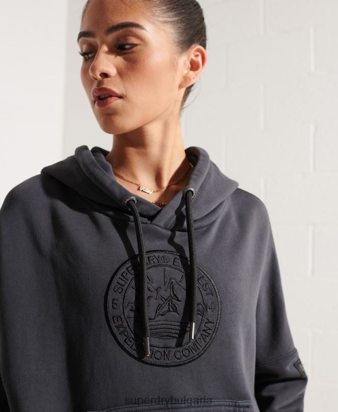 Superdry облекло N00H6144 черен Жени суичър с графична експедиция