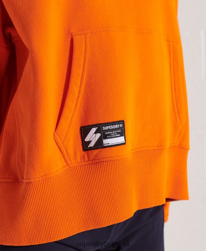 Superdry облекло N00H6145 оранжево Жени суичър с лого за съдействие