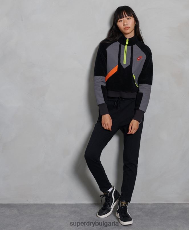 Superdry облекло N00H6150 черен Жени суичър с енергийна фуния в спортен стил