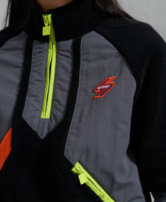 Superdry облекло N00H6150 черен Жени суичър с енергийна фуния в спортен стил