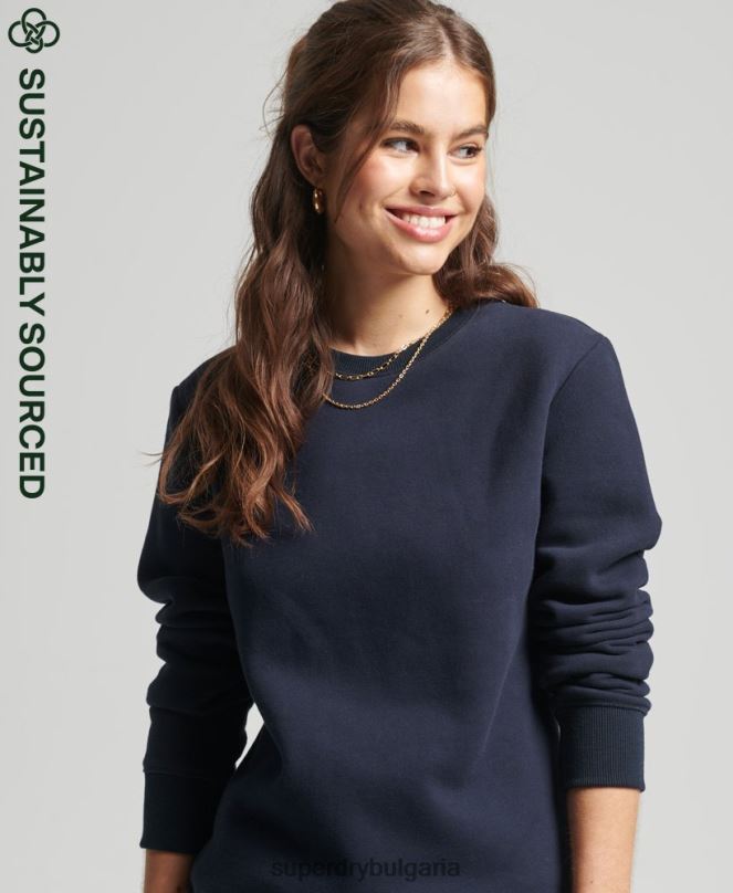 Superdry облекло N00H6157 военноморски флот Жени ретро суичър от органичен памук