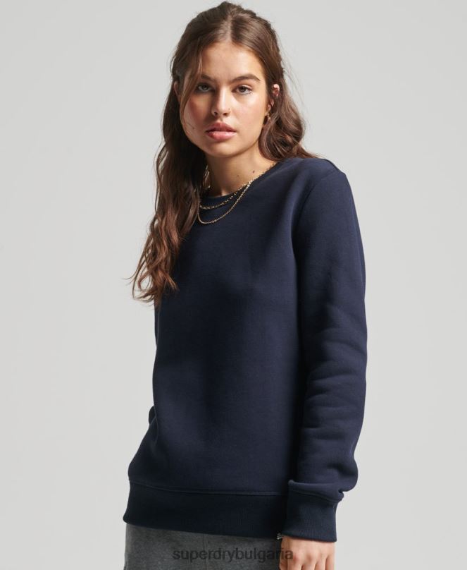 Superdry облекло N00H6157 военноморски флот Жени ретро суичър от органичен памук
