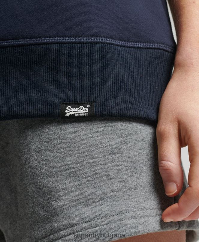Superdry облекло N00H6157 военноморски флот Жени ретро суичър от органичен памук