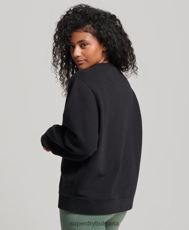 Superdry облекло N00H6349 черен Жени суитшърт от органичен памук