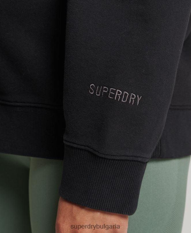 Superdry облекло N00H6349 черен Жени суитшърт от органичен памук