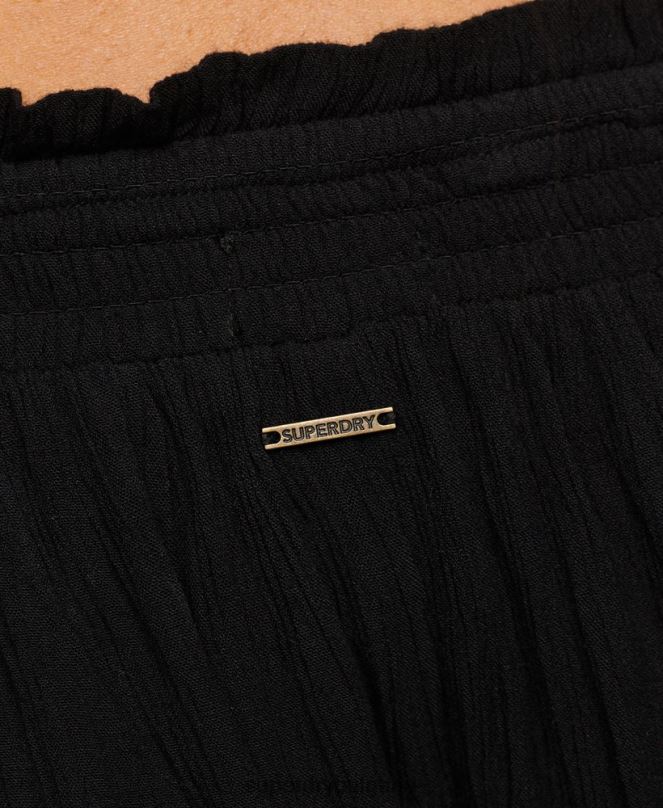 Superdry облекло N00H2049 черен Жени пушени плажни шорти