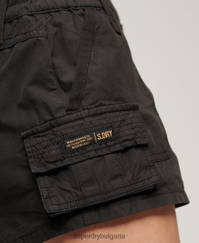 Superdry облекло N00H2054 тъмно сив Жени товарни къси панталони