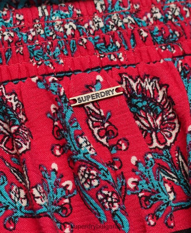 Superdry облекло N00H2076 розово Жени пушени плажни шорти