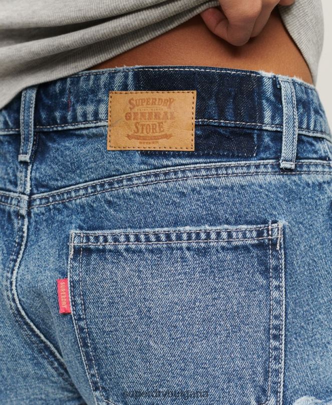 Superdry облекло N00H2090 син Жени украсени с диаманти дънкови шорти