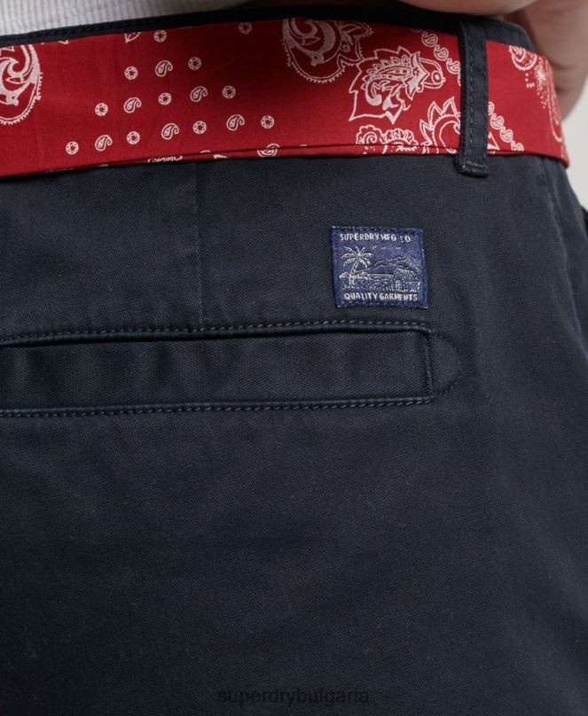 Superdry облекло N00H2093 военноморски флот Жени чино горещи шорти