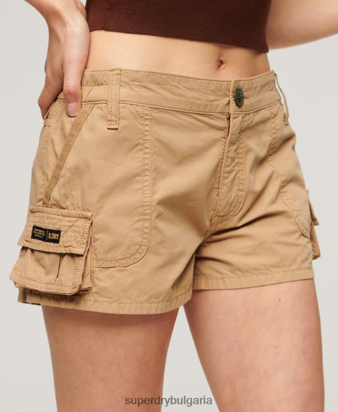 Superdry облекло N00H2124 тен Жени товарни къси панталони