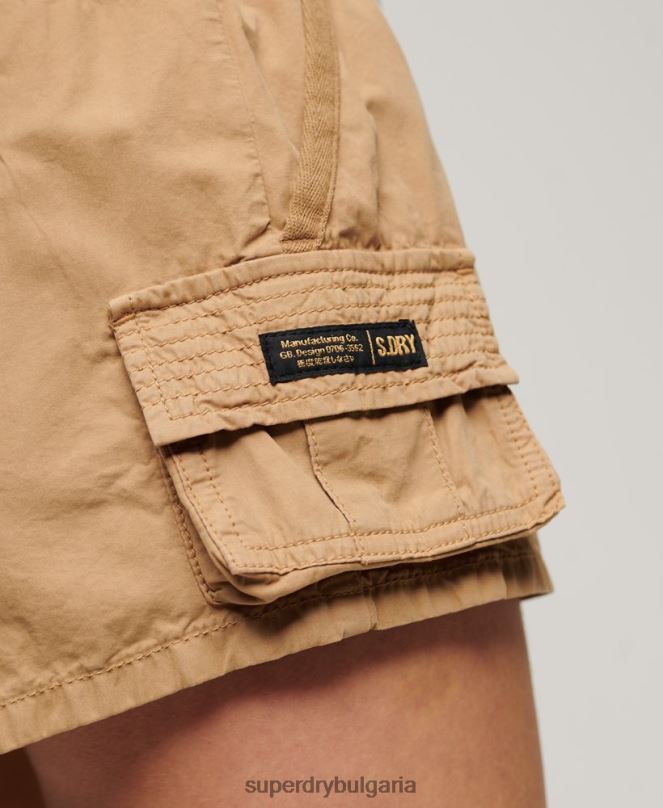 Superdry облекло N00H2124 тен Жени товарни къси панталони