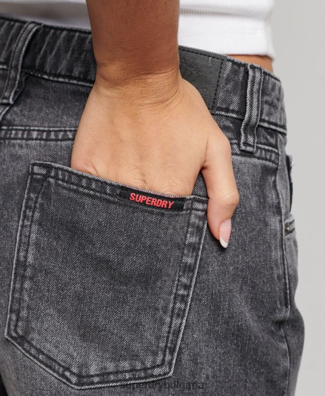 Superdry облекло N00H2158 черен Жени средна височина, отрязана късо