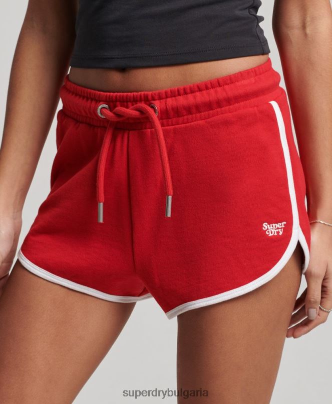 Superdry облекло N00H2162 червен Жени винтидж шорти от трико