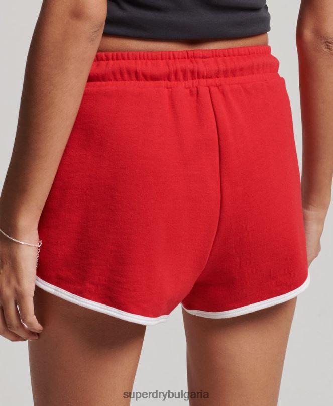 Superdry облекло N00H2162 червен Жени винтидж шорти от трико