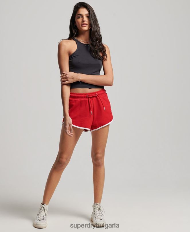 Superdry облекло N00H2162 червен Жени винтидж шорти от трико