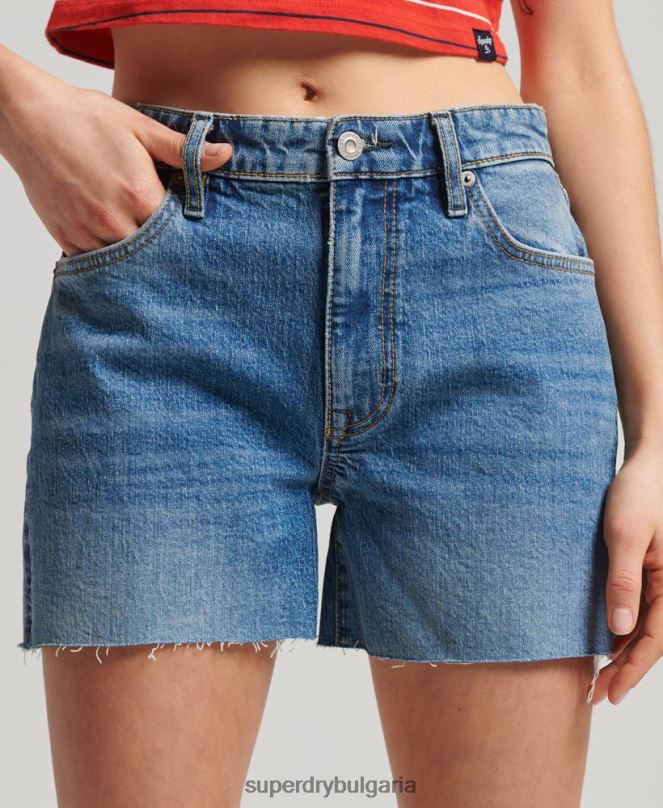 Superdry облекло N00H2212 тъмно синьо Жени средна височина, отрязана късо
