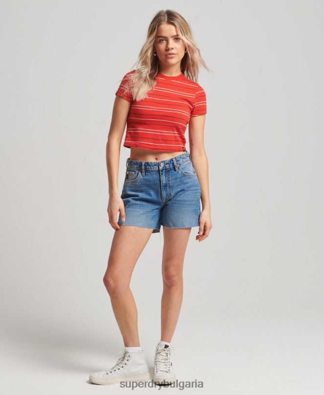 Superdry облекло N00H2212 тъмно синьо Жени средна височина, отрязана късо