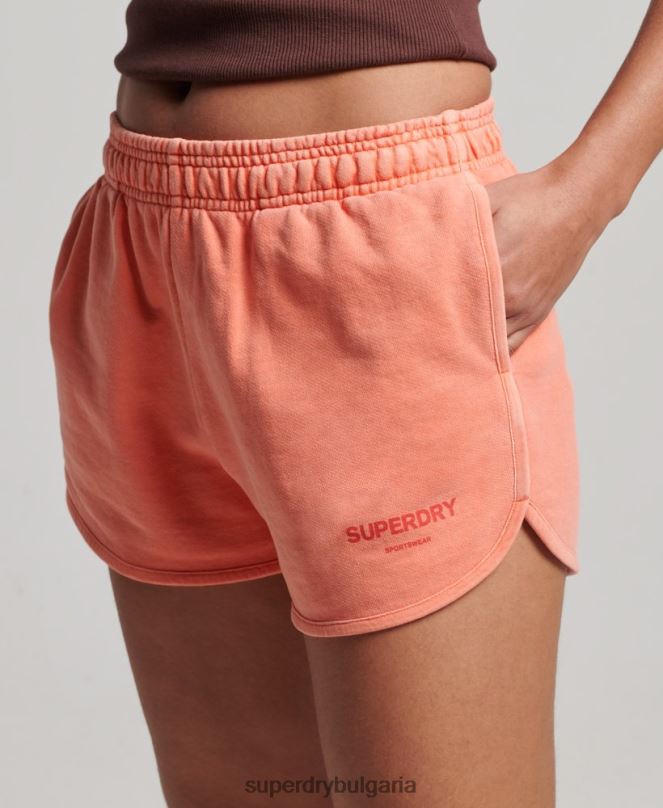 Superdry облекло N00H2268 корал Жени основни спортни къси панталони