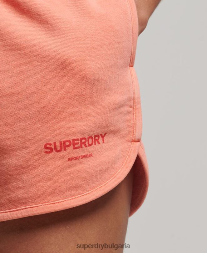 Superdry облекло N00H2268 корал Жени основни спортни къси панталони