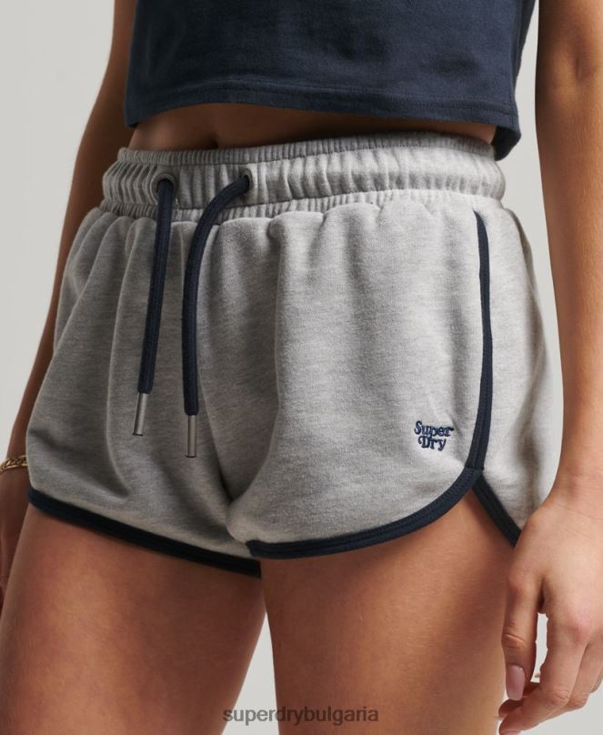Superdry облекло N00H3115 тъмно сив Жени винтидж шорти от трико