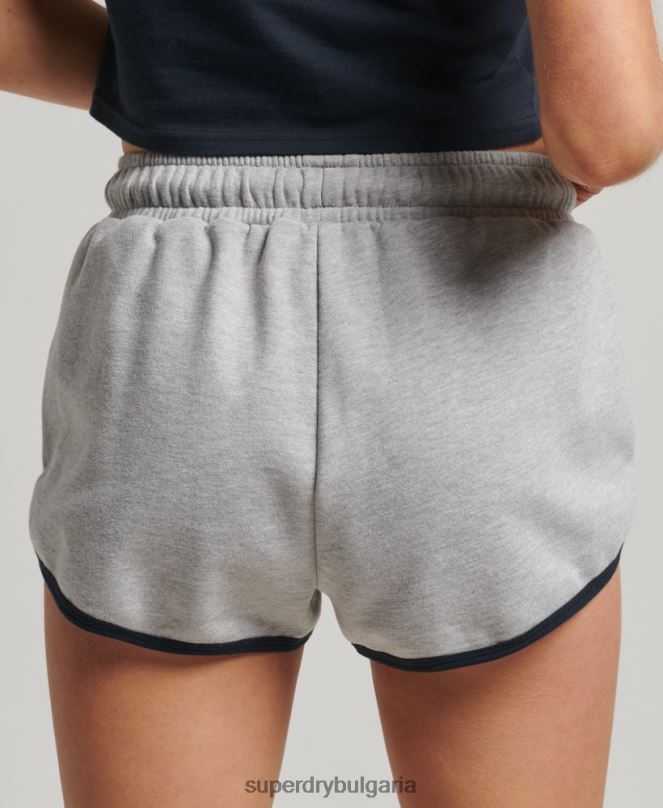 Superdry облекло N00H3115 тъмно сив Жени винтидж шорти от трико