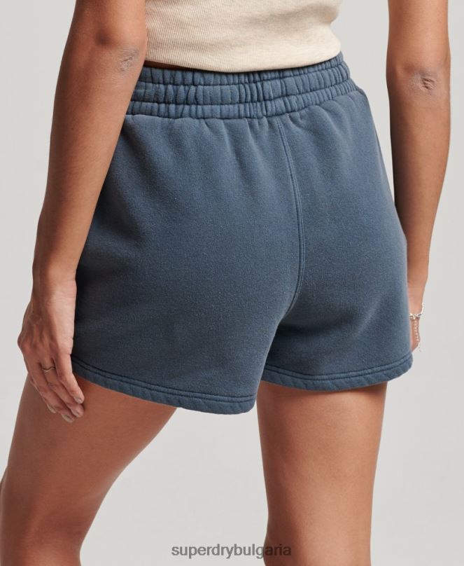 Superdry облекло N00H3122 военноморски флот Жени винтидж къси панталони за пране
