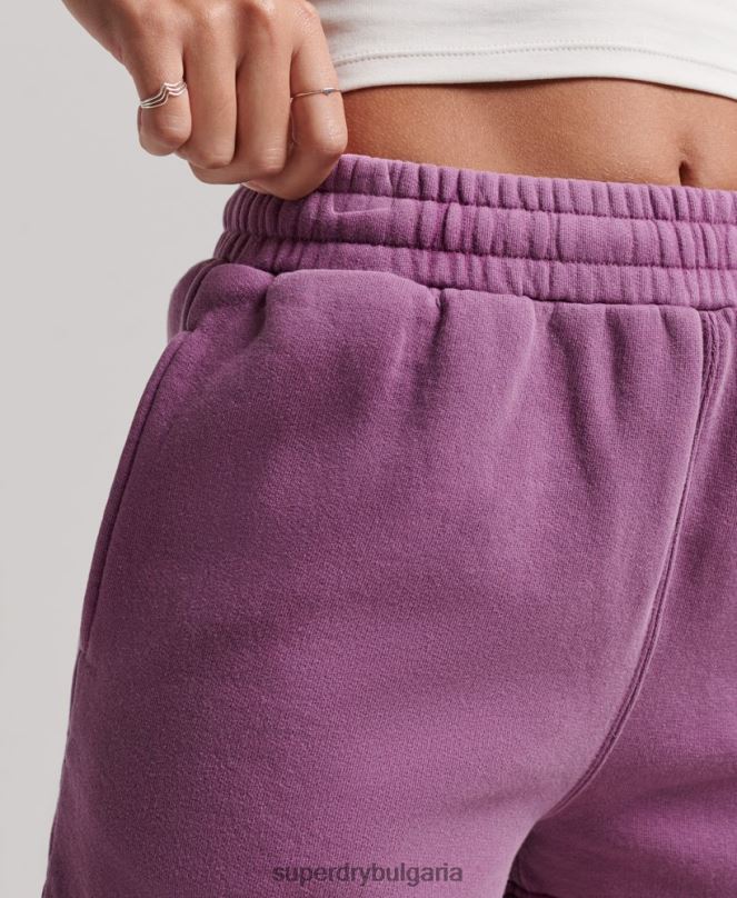Superdry облекло N00H3128 лилаво Жени винтидж къси панталони за пране