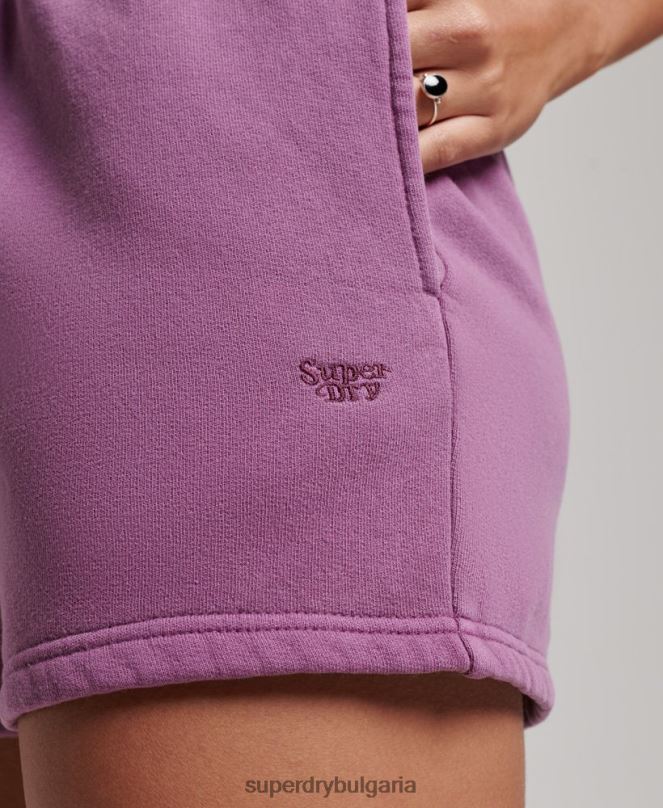 Superdry облекло N00H3128 лилаво Жени винтидж къси панталони за пране