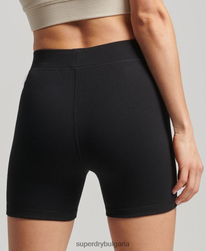 Superdry облекло N00H3131 черен Жени шорти за спортни велосипеди с кодово ядро