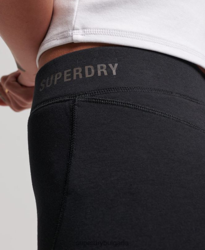 Superdry облекло N00H3132 черен Жени технологични шорти за колоездене