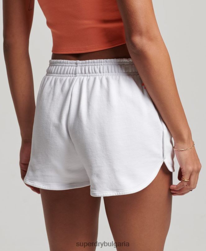 Superdry облекло N00H3141 бяло Жени основни спортни къси панталони