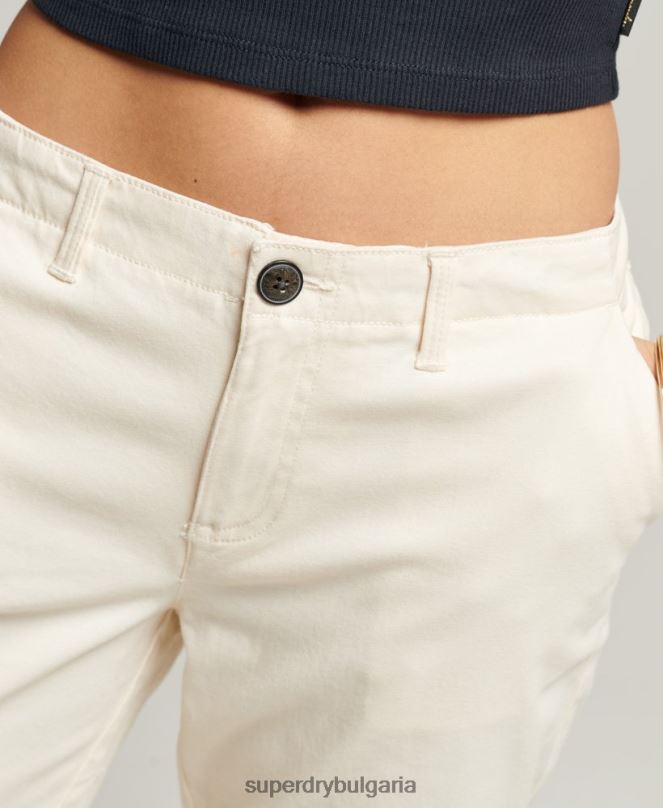 Superdry облекло N00H3142 сметана Жени градски чино шорти