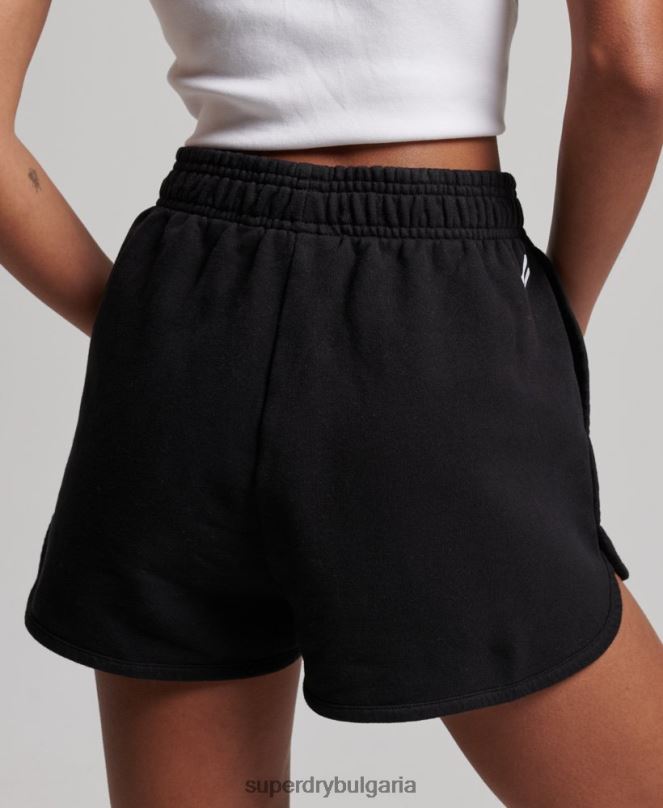 Superdry облекло N00H3149 черен Жени основни спортни къси панталони