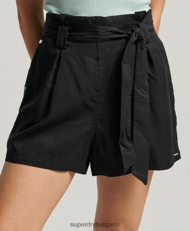Superdry облекло N00H3154 черен Жени пусти къси панталони