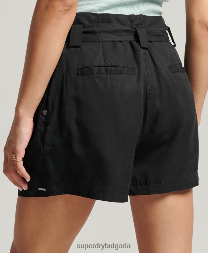 Superdry облекло N00H3154 черен Жени пусти къси панталони