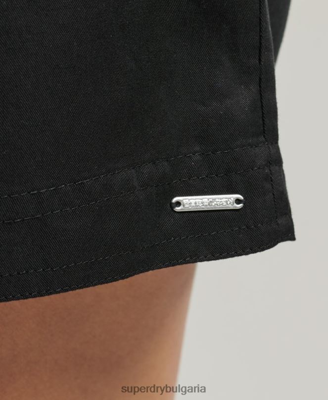 Superdry облекло N00H3154 черен Жени пусти къси панталони